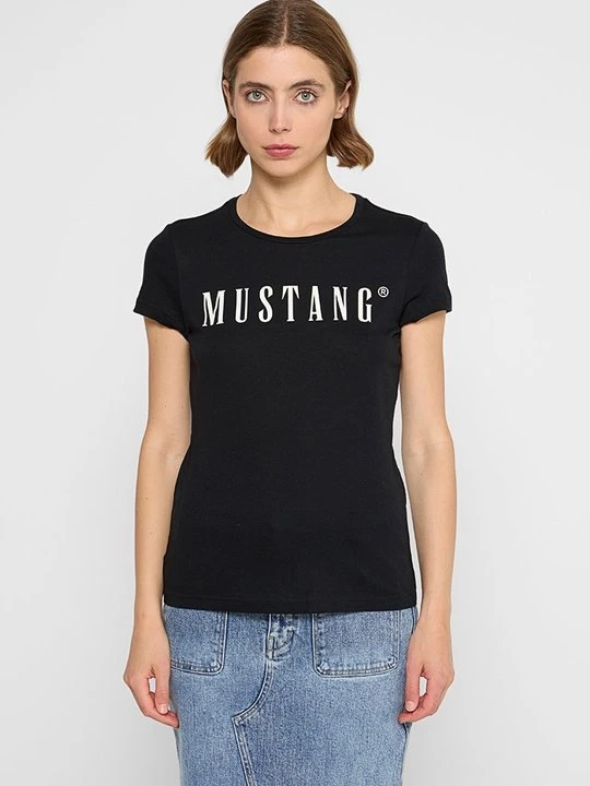 Zdjęcie produktu T-shirt z nadrukiem Mustang czarny