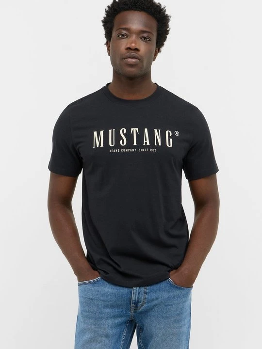 Zdjęcie produktu T-shirt z nadrukiem Mustang antracytowy