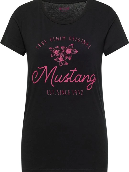 Zdjęcie produktu T-shirt z nadrukiem Mustang czarny