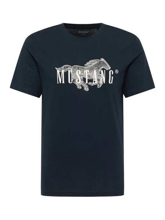 Zdjęcie produktu T-shirt z nadrukiem Mustang niebieski