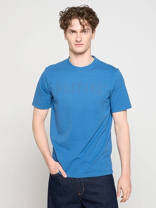 Zdjęcie produktu T-shirt z nadrukiem Mustang granatowy