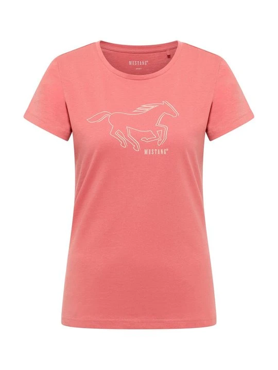 Zdjęcie produktu T-shirt z nadrukiem Mustang jasnoróżowy