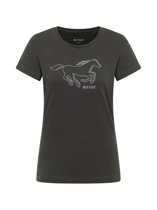 Zdjęcie produktu T-shirt z nadrukiem Mustang czarny