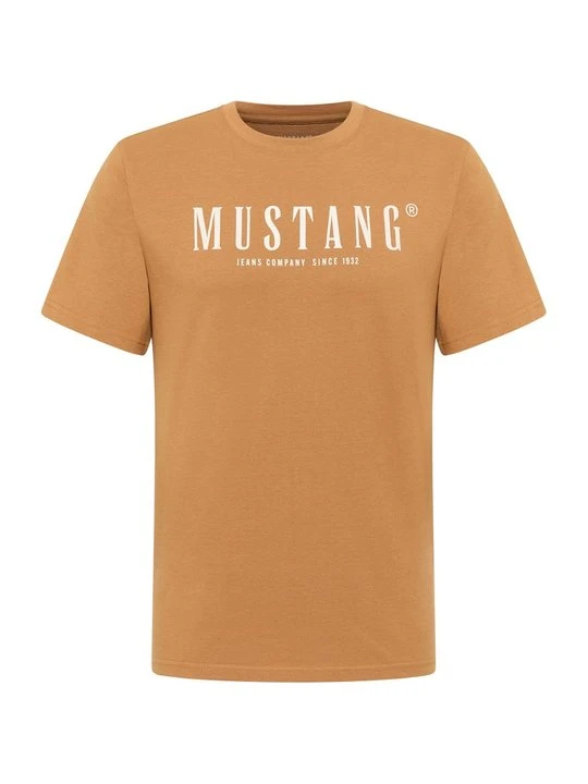 Zdjęcie produktu T-shirt z nadrukiem Mustang jasny brąz