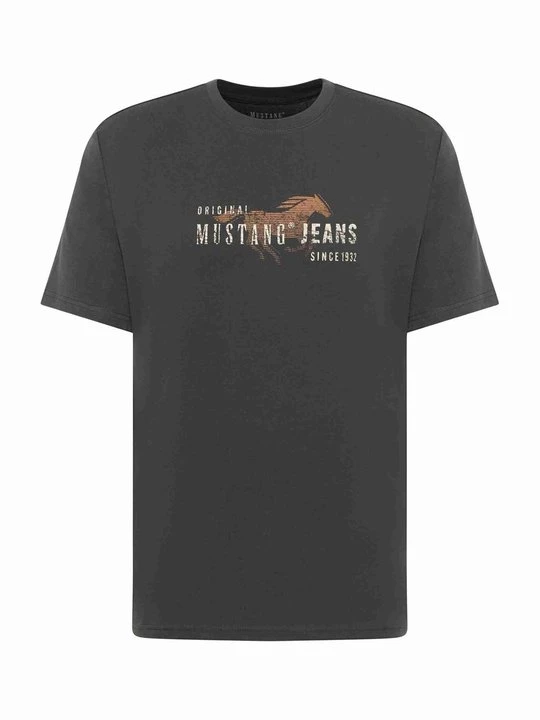 Zdjęcie produktu T-shirt z nadrukiem Mustang czarny