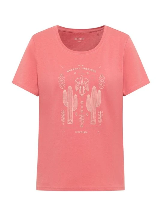 Zdjęcie produktu T-shirt z nadrukiem Mustang jasnoróżowy