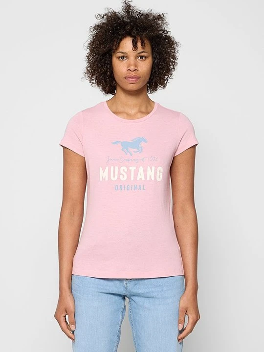 Zdjęcie produktu T-shirt z nadrukiem Mustang różowy