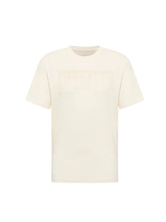 Zdjęcie produktu T-shirt z nadrukiem Mustang mleczny