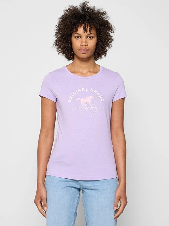Zdjęcie produktu T-shirt z nadrukiem Mustang fioletowy