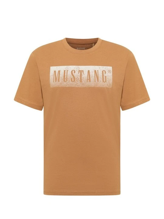 Zdjęcie produktu T-shirt z nadrukiem Mustang jasny brąz