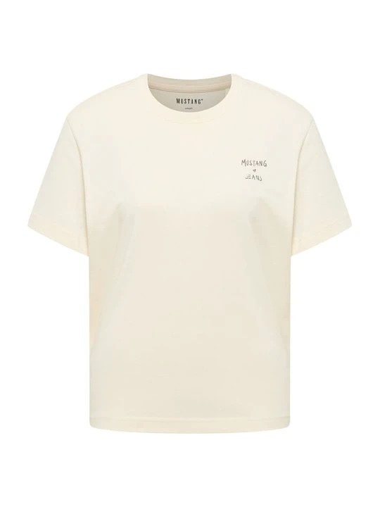 Zdjęcie produktu T-shirt z nadrukiem Mustang mleczny