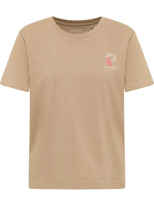 Zdjęcie produktu T-shirt z nadrukiem Mustang brązowy