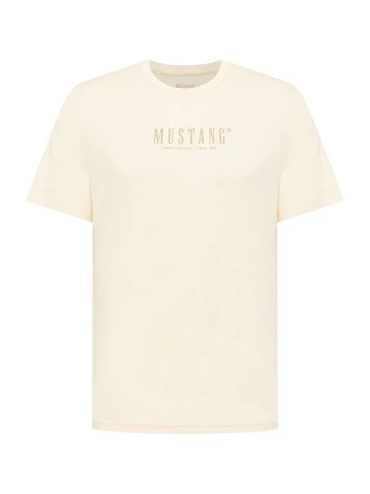 Zdjęcie produktu T-shirt z nadrukiem Mustang mleczny