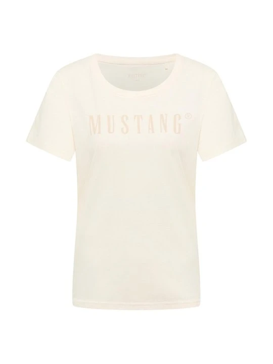 Zdjęcie produktu T-shirt z nadrukiem Mustang mleczny