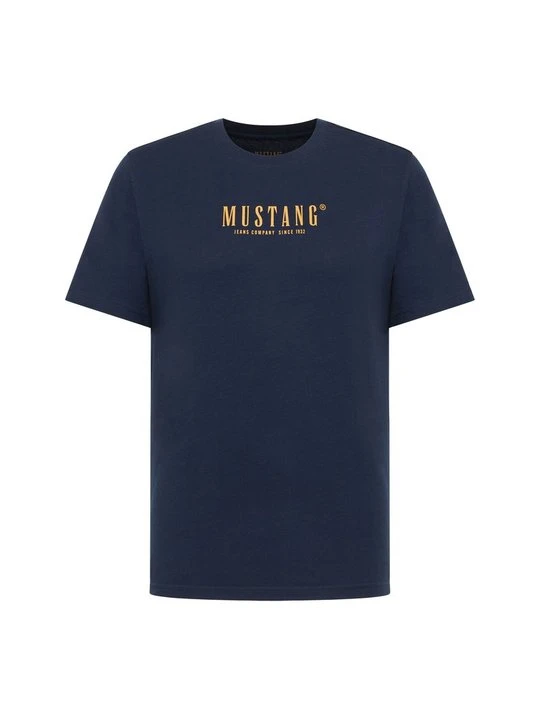 Zdjęcie produktu T-shirt z nadrukiem Mustang niebieski