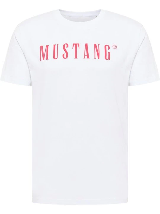 Zdjęcie produktu T-shirt z nadrukiem Mustang biały