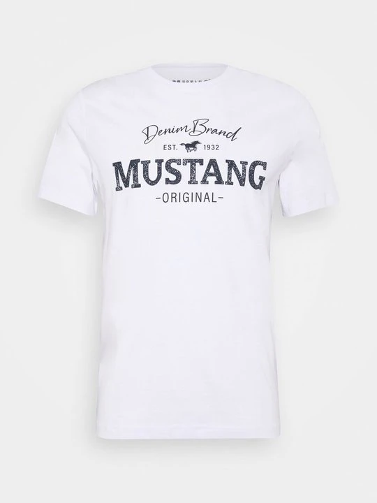 Zdjęcie produktu T-shirt z nadrukiem Mustang biały