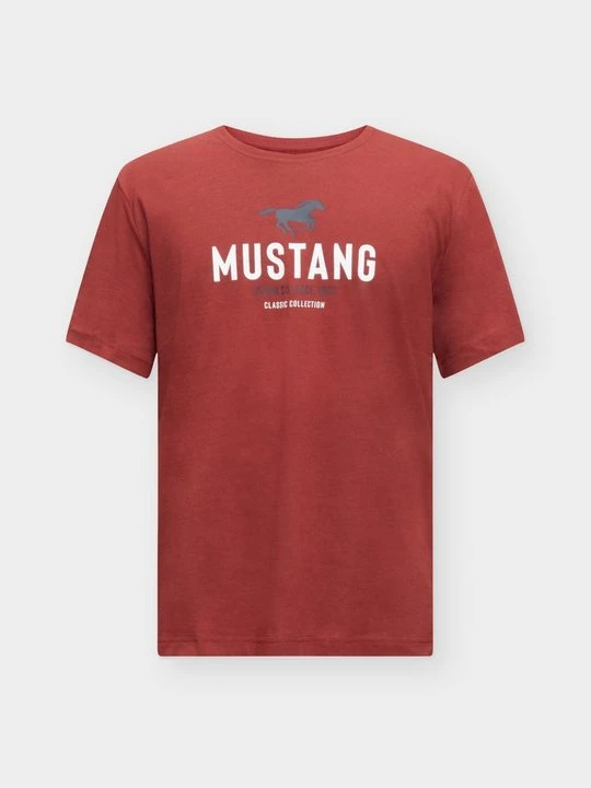 Zdjęcie produktu T-shirt z nadrukiem Mustang brązowy