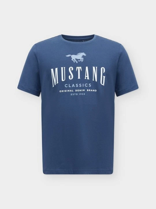Zdjęcie produktu T-shirt z nadrukiem Mustang granatowy