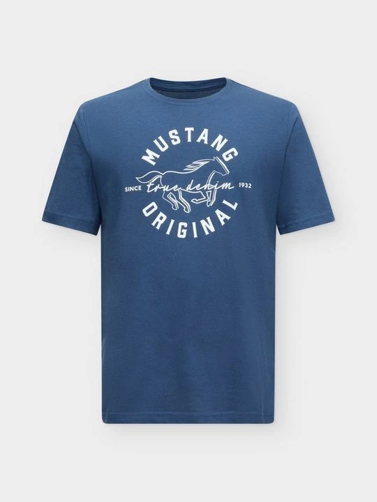Zdjęcie produktu T-shirt z nadrukiem Mustang granatowy