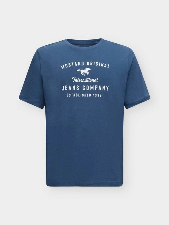 Zdjęcie produktu T-shirt z nadrukiem Mustang granatowy