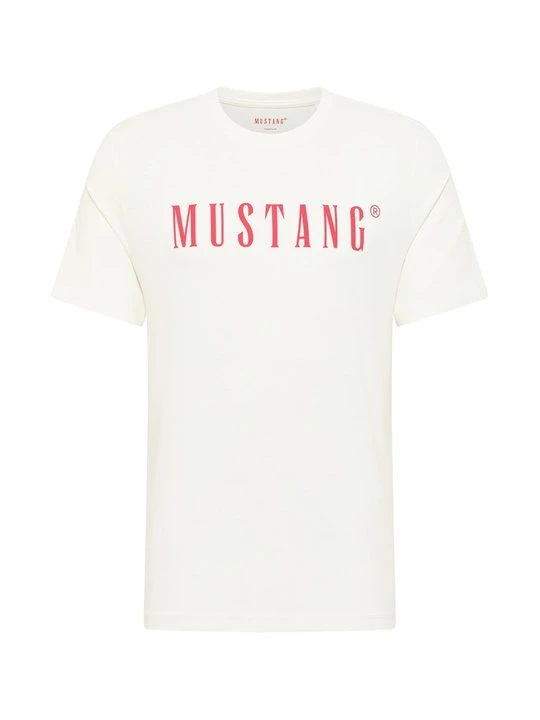 Zdjęcie produktu T-shirt z nadrukiem Mustang mleczny