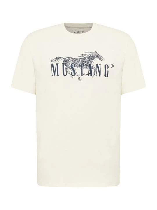Zdjęcie produktu T-shirt z nadrukiem Mustang mleczny