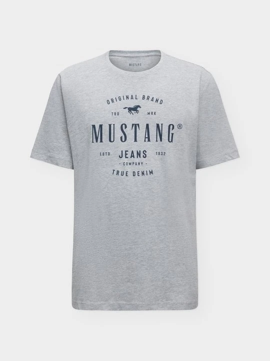 Zdjęcie produktu T-shirt z nadrukiem Mustang szary