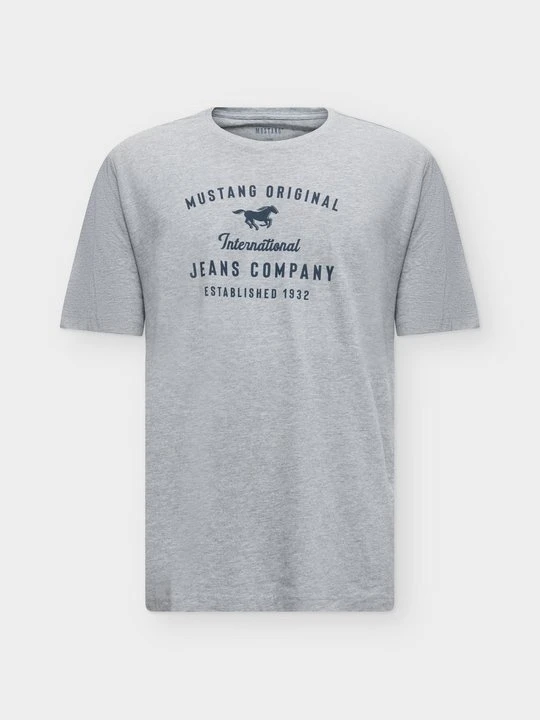 Zdjęcie produktu T-shirt z nadrukiem Mustang szary