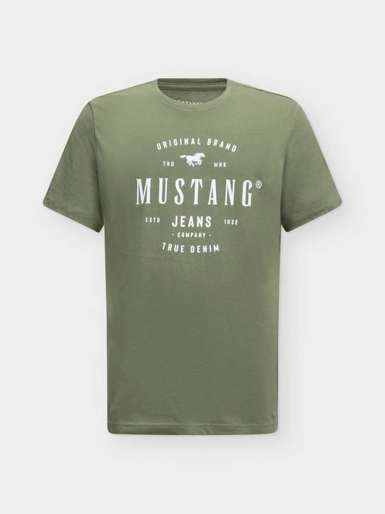 Zdjęcie produktu T-shirt z nadrukiem Mustang zielony
