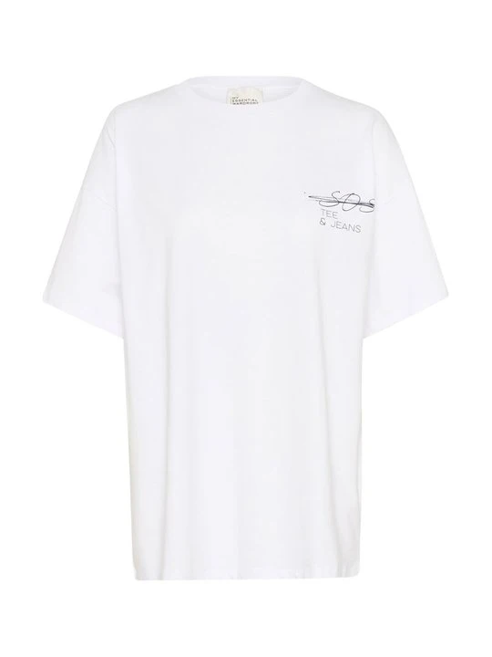 Zdjęcie produktu T-shirt z nadrukiem My Essential Wardrobe mleczny