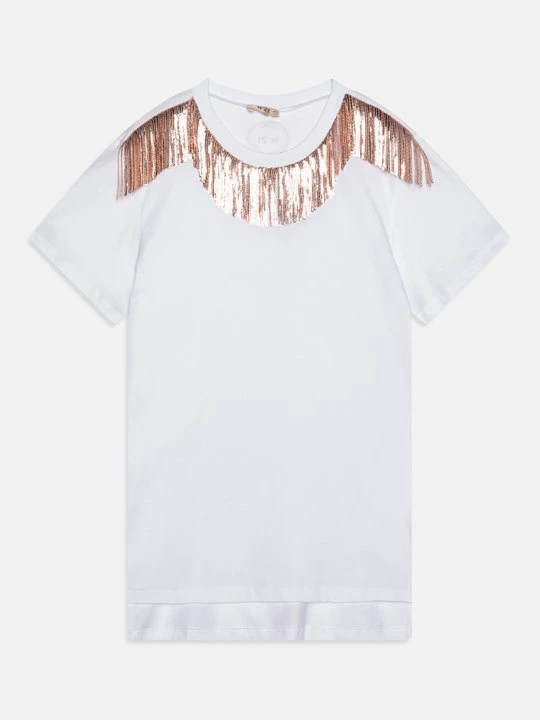 Zdjęcie produktu T-shirt z nadrukiem N°21 biały