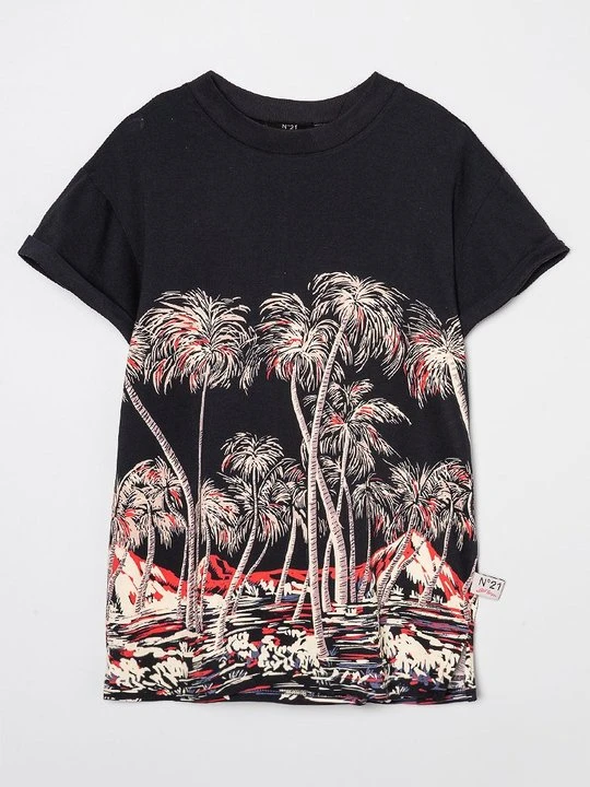 Zdjęcie produktu T-shirt z nadrukiem N°21 czarny