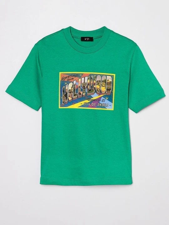Zdjęcie produktu T-shirt z nadrukiem N°21 zielony