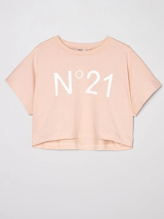 Zdjęcie produktu T-shirt z nadrukiem N°21 morelowy