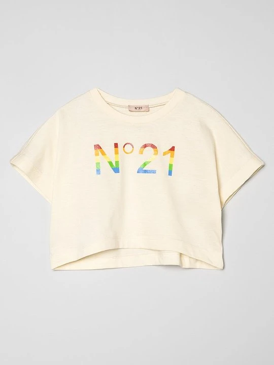 Zdjęcie produktu T-shirt z nadrukiem N°21 biały