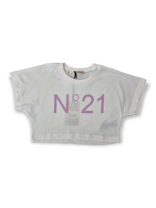 Zdjęcie produktu T-shirt z nadrukiem N°21 biały