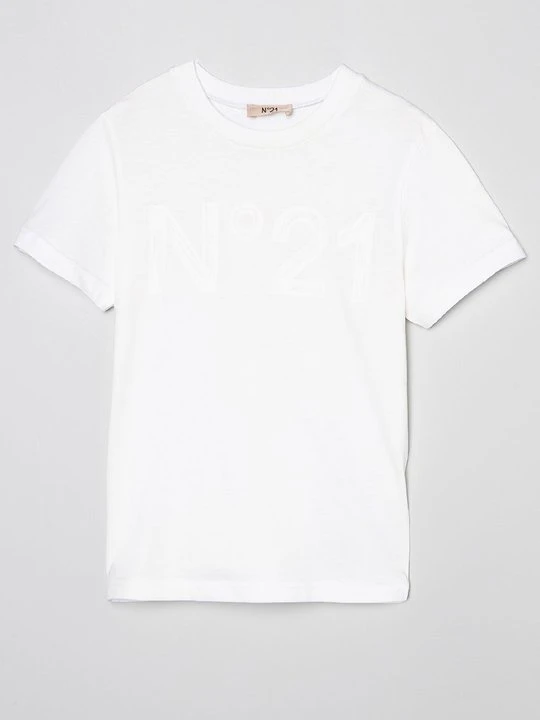Zdjęcie produktu T-shirt z nadrukiem N°21 biały