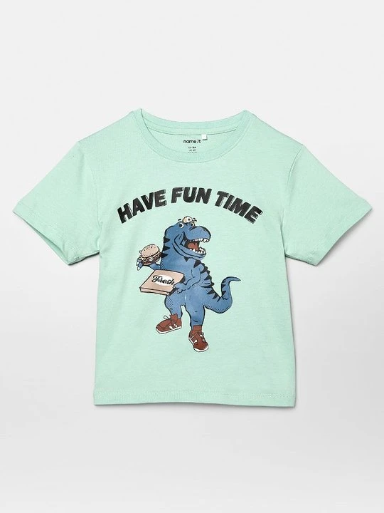 Zdjęcie produktu T-shirt z nadrukiem NAME IT granatowy