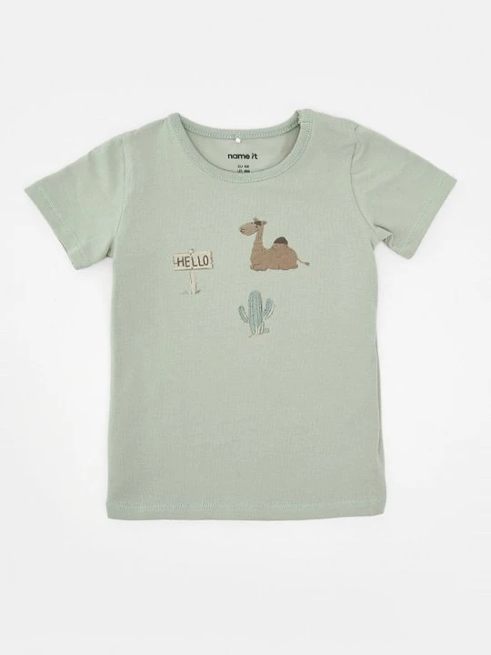 Zdjęcie produktu T-shirt z nadrukiem NAME IT miętowy