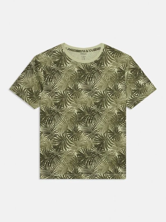 Zdjęcie produktu T-shirt z nadrukiem NAME IT ciemnozielony