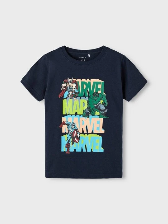 Zdjęcie produktu T-shirt z nadrukiem NAME IT granatowy