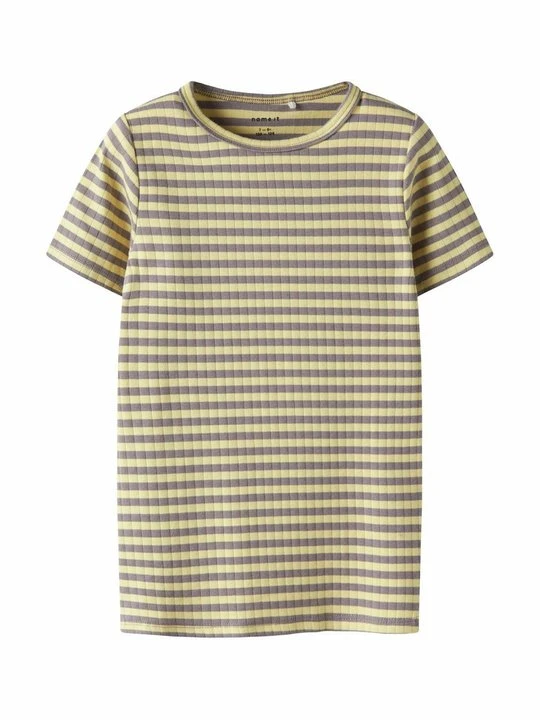 Zdjęcie produktu T-shirt z nadrukiem NAME IT liliowy melanż