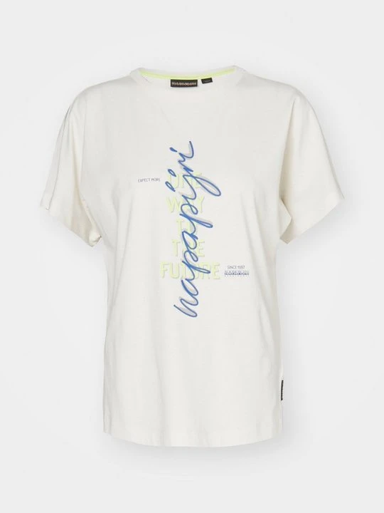 Zdjęcie produktu T-shirt z nadrukiem Napapijri mleczny