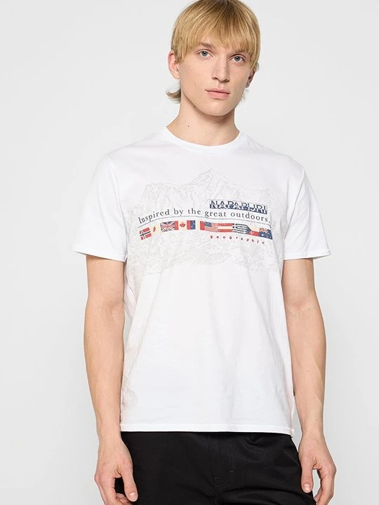 Zdjęcie produktu T-shirt z nadrukiem Napapijri biały