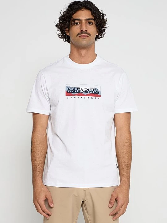 Zdjęcie produktu T-shirt z nadrukiem Napapijri biały
