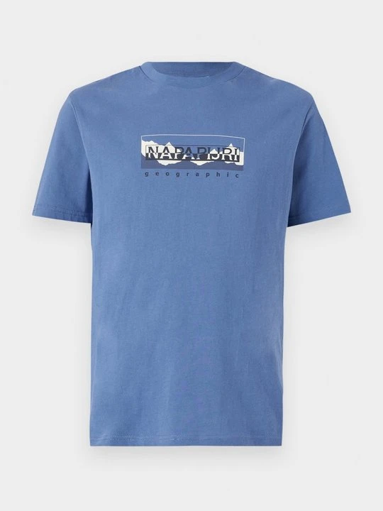 Zdjęcie produktu T-shirt z nadrukiem Napapijri niebieski