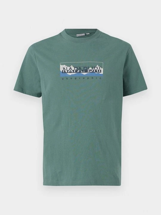 Zdjęcie produktu T-shirt z nadrukiem Napapijri zielony