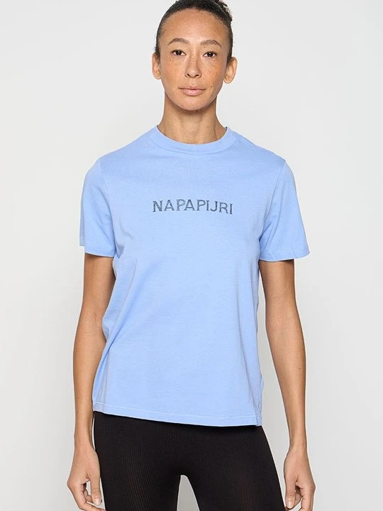 Zdjęcie produktu T-shirt z nadrukiem Napapijri niebieski