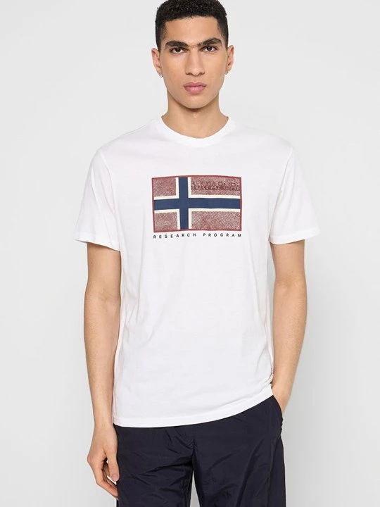 Zdjęcie produktu T-shirt z nadrukiem Napapijri biały